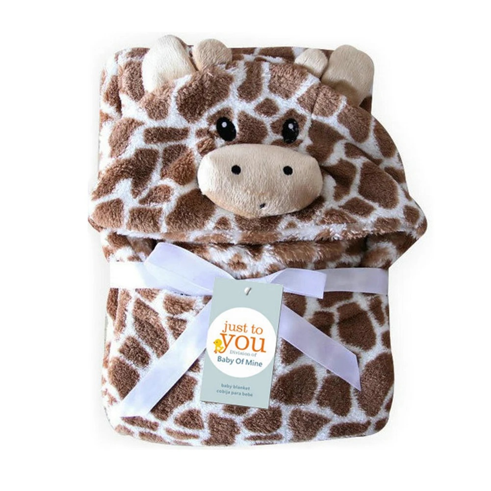 Cute Animal Shape Baby Hooded Towel Cute Newborns Fleece Baby Bath Towel Robe Cloak Baby Cute Cloak Blanket