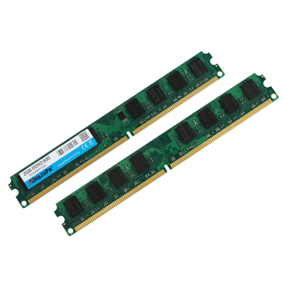 Kingjapa DDR2 2GB Ram 800MHz PC2-6400 Desktop PC DIMM Memory RAM For AMD System High Compatible 240 pins 667MHz New