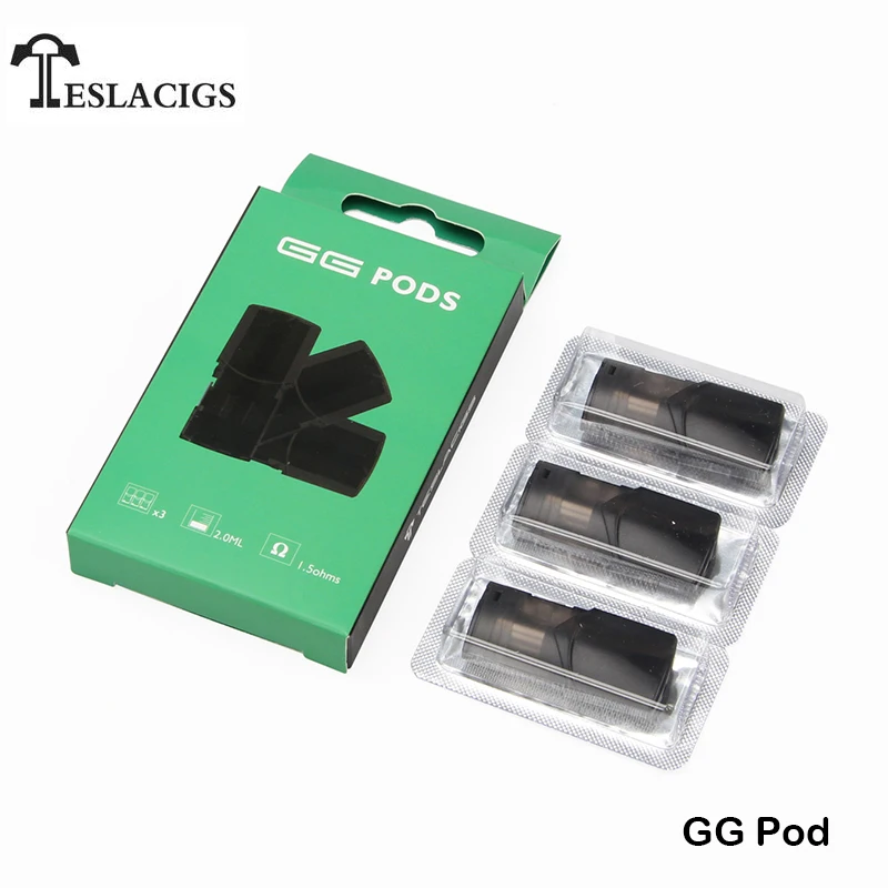 

3pcs/lot Original Teslacigs GG Pod Atomizer Tank 2ML For Tesla GG Pod Kit Electronic Cigarette Accessory