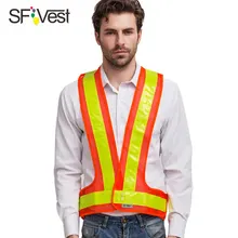 SFvest Спецодежда высокой видимости одежда безопасности светоотражающий оранжевого цвета жилет светоотражающий жилет безопасности
