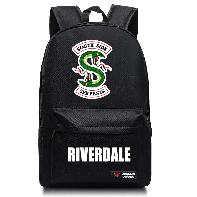 جديد Riverdale الجانب الجنوبي الثعابين على ظهره الأطفال حقيبة مدرسية الكتب الرجال النساء كمبيوتر محمول الكتفين أكياس عارضة السفر حقيبة