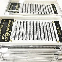 Лидер продаж 3D Россия Индивидуальные Накладные ресницы Объемные ресницы расширения натуральный длинный мнимый вентиляторы ресницы