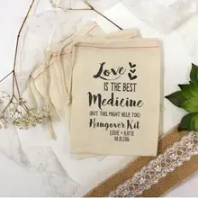 Индивидуальная любовь-лучший медицинский Свадебный девичник для подружки невесты, набор для выживания, вечерние мешки для конфет любимые пакеты