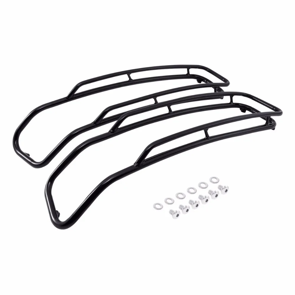 

Motorcycle Saddlebags Lid Top Rail Guard For Harley Davidson Touring Road Glide Road King Ultra Street Glide 2014-2019 Black