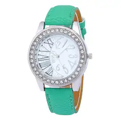 2017 Для женщин моды кожаный ремешок аналоговые кварцевые наручные часы L7193