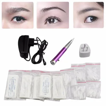 

Tattoo Machine Eyebrow Lining Machine Aluminum Alloy Tattoo Machine With Needles Makeup Kits Pen Machine Set Body Art