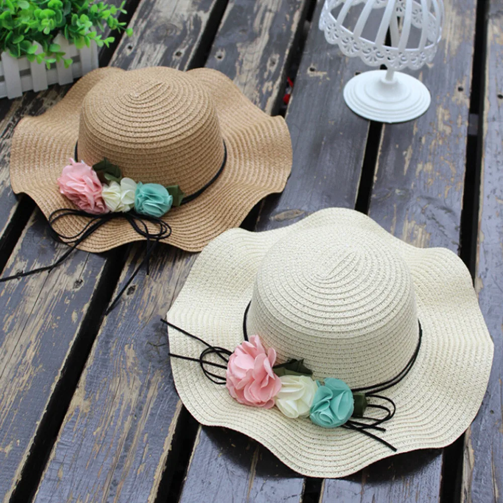 

Flower Breathable Hat Straw Sun Hat Summer Baby Hats MM5.8