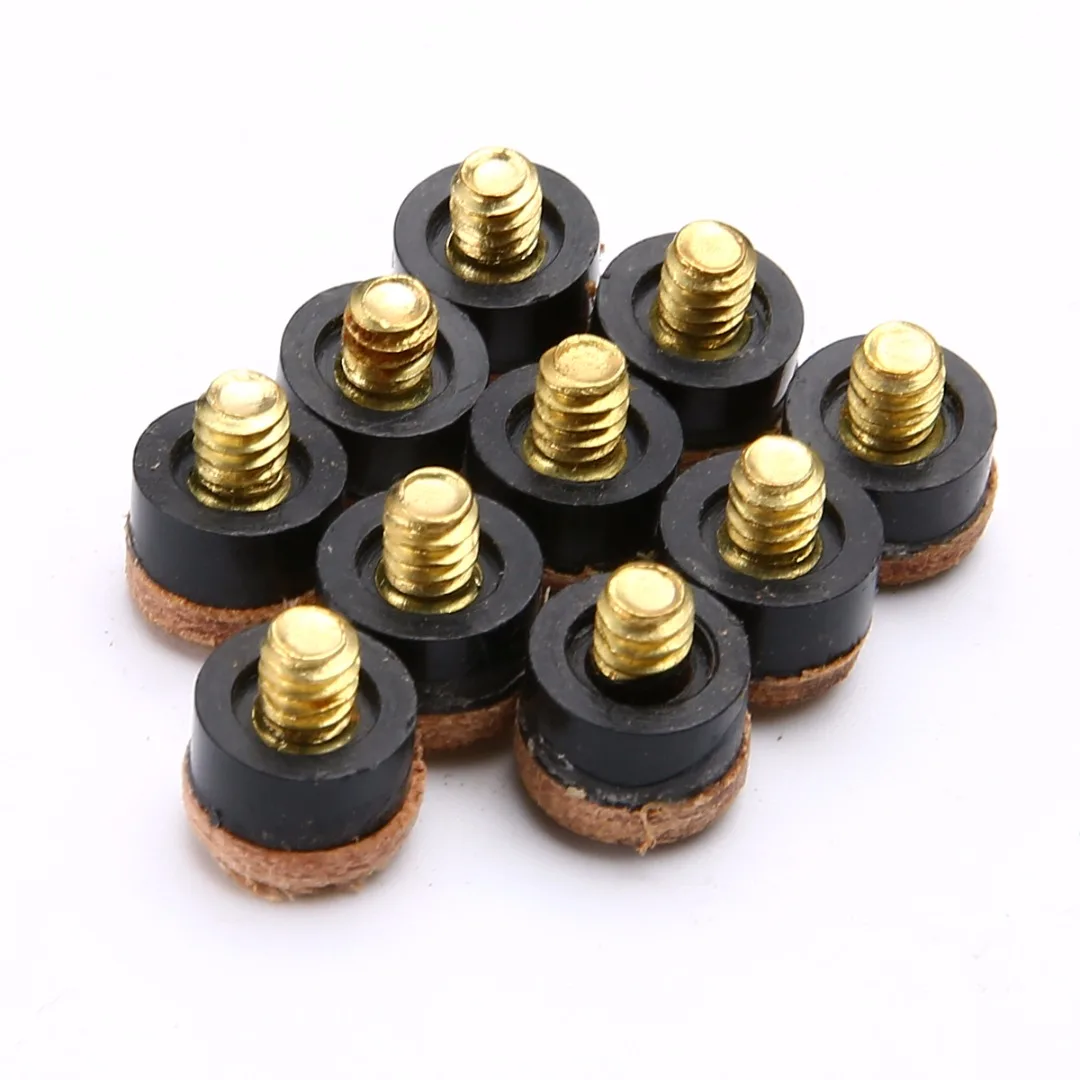 

10pcs 10mm Replaced Pool Snooker Billiards Screws 10mm on Table Cue Ball Tips Stick