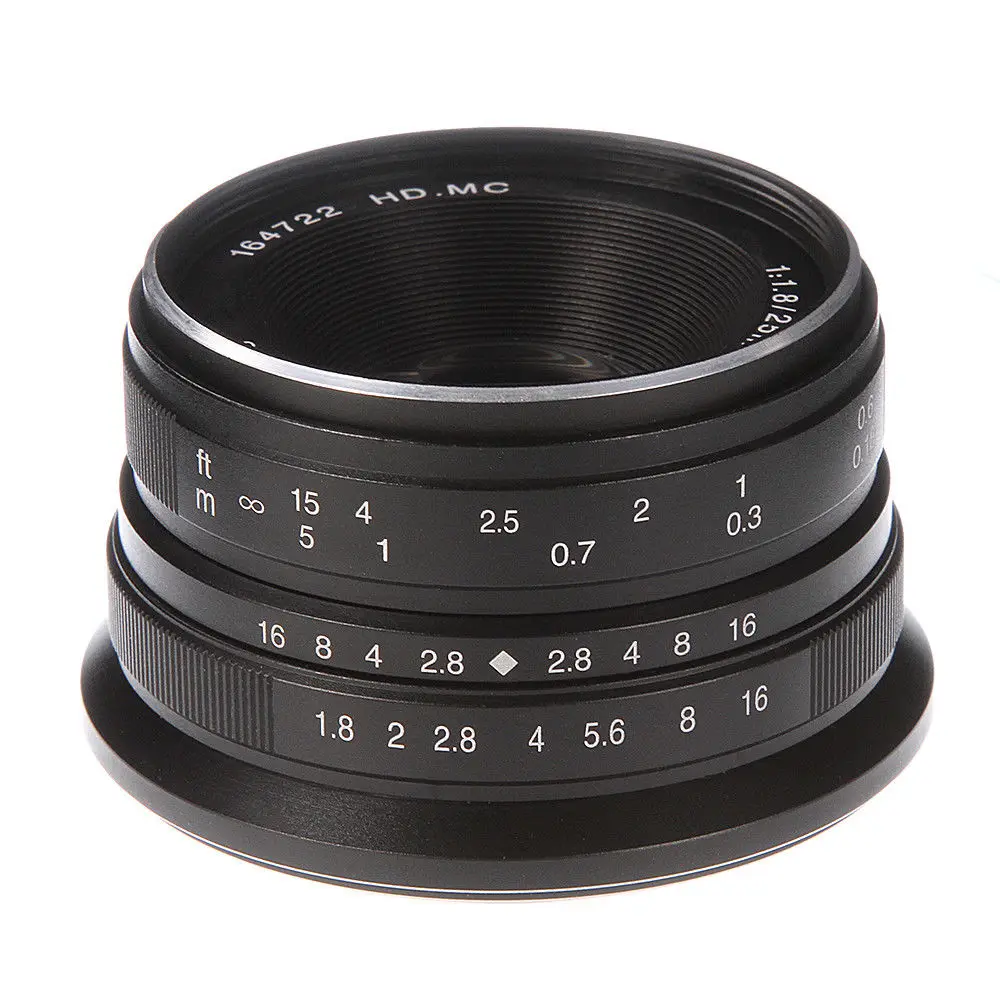 

25mm F/1.8 HD MC Manual Focus Prime Lens for Fuji X-A1/A2 X-T1/T2/T10/T20 X-E1/E2 X-Pro1/Pro2 Silver/Black