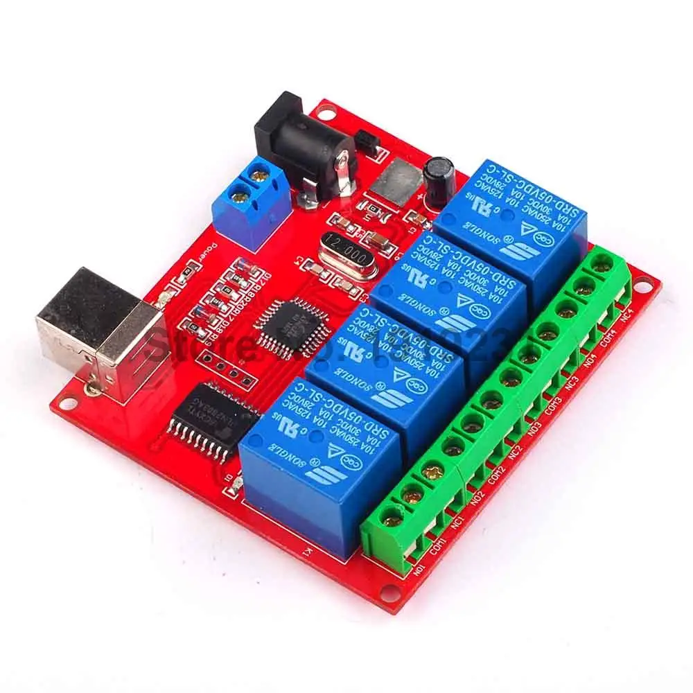 

1PCS 4 Channel 5V Relay Module 4Channel Computer USB Control Switch Free Driver PC Intelligent Controller
