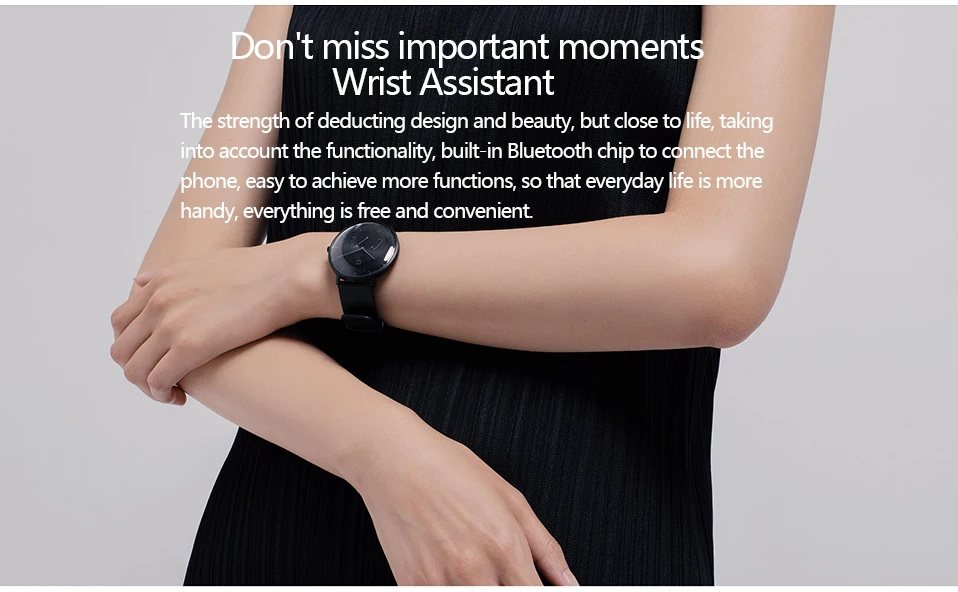 Original Xiaomi Mijia Quartz Smart Watch Pedometer Intelligent Reminder Life Waterproof Smart Watch Quartz Mijia Smartwatch (6)