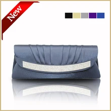 Mode Handgemachte Blaue Hochzeit Tasche Frauen Partei Geldbörsen und Handtaschen Lila Satin Abendtaschen Handtasche Verschiffen Frei