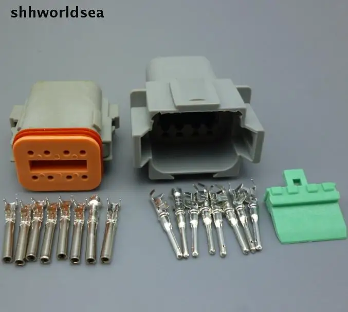 shhworldsea DT06 8S DT04 8P 8Pin Car Engine Gearbox waterproof