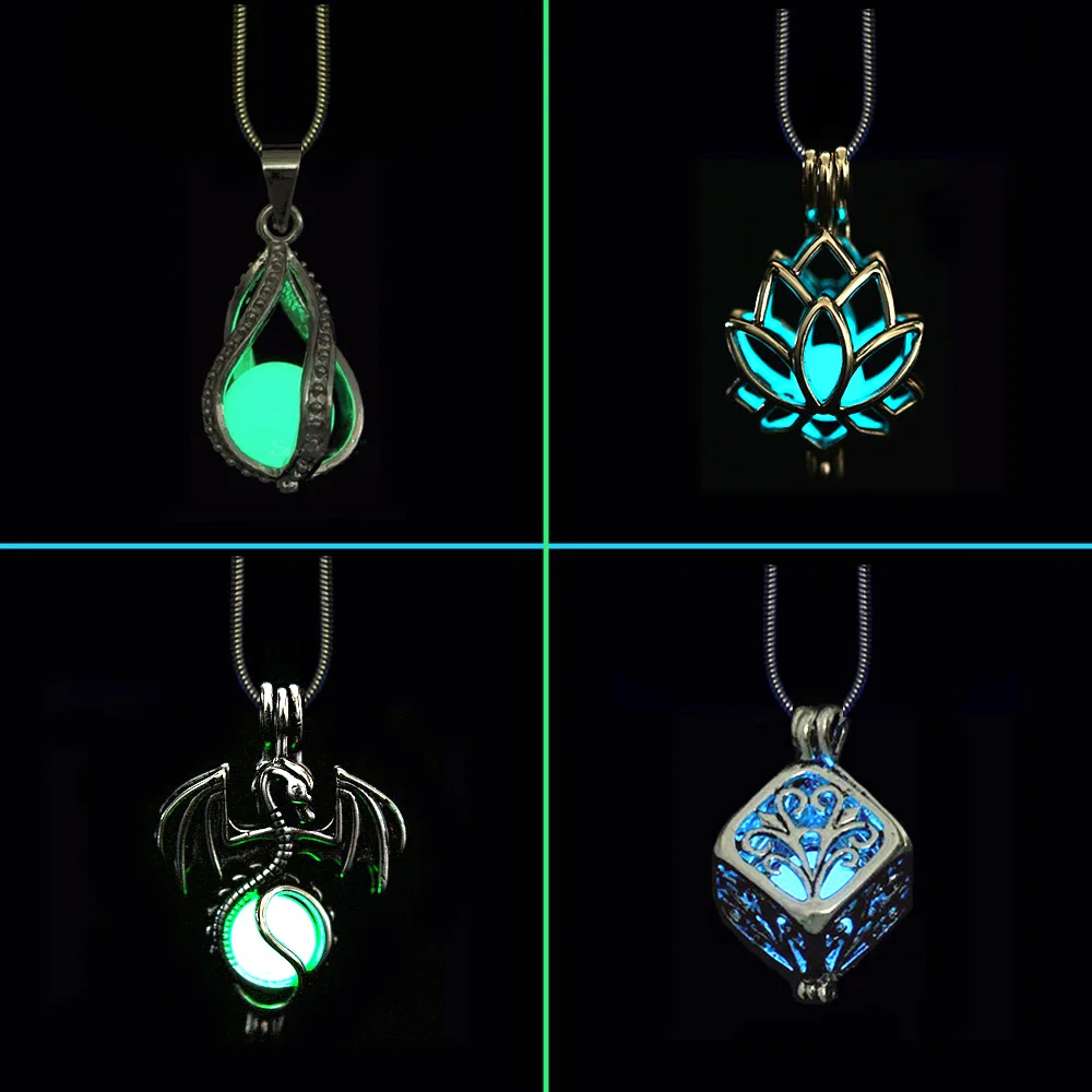 Женское ожерелье с подвеской медальон|pendant glow in dark|glow dark necklaceglow pendant |