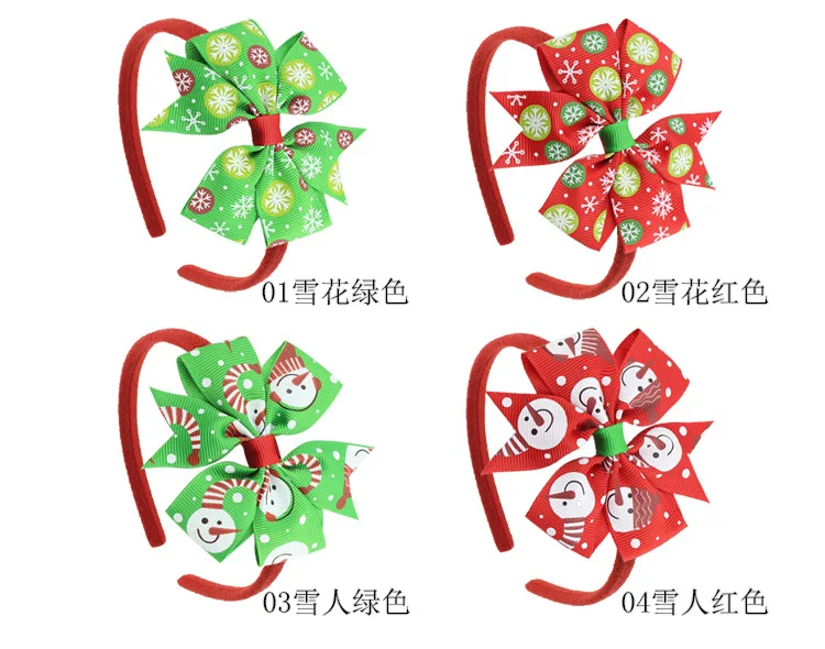 Christmas Halloween Flower Hair Bows Headband Plastic Teeth Ribbon Hairbands Hoop Hair Accessories For Girls