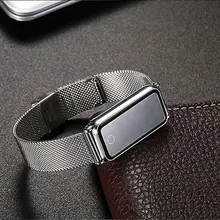 Смарт-браслет монитор сердечного ритма Смарт-браслет для измерения кровяного давления, металлический браслет IP67 Водонепроницаемый фитнес-часы для iPhone