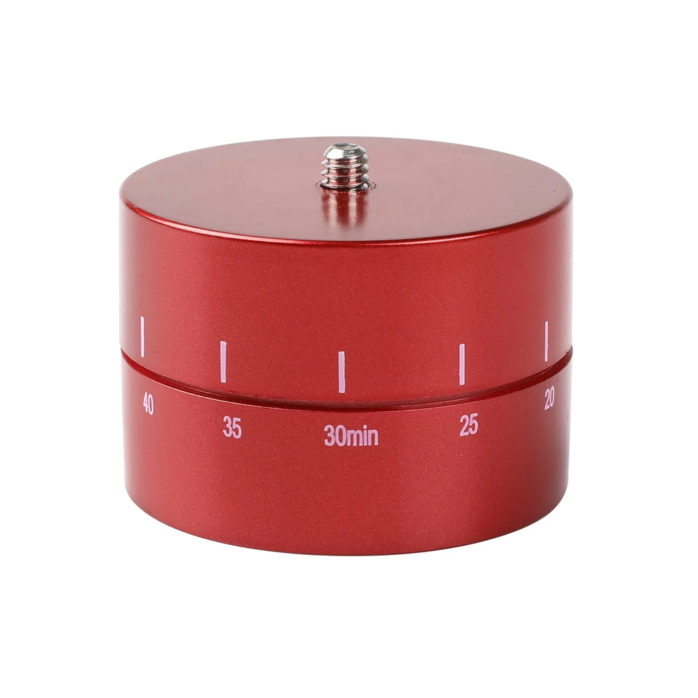 Kaliou 60min Time Lapse 360 degree Rotating Automatic Timer Tripod Head Photography Delay Tilt Head for GoPro 7 6 5 4 3 2 Red