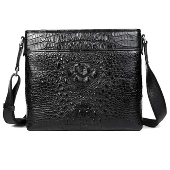 

2018 lanshang Man true crocodile skin Single Shoulder bag business Leisure messenger men Bag large capacity business bag