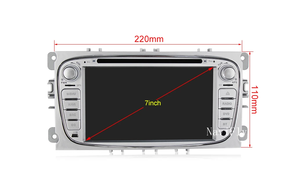 Discount NaviFly Android 8.1 quad Core Car multimedia player for Ford focus/S-MAX/Mondeo/C-MAX/Galaxy car gps navigation navi 2 din 2