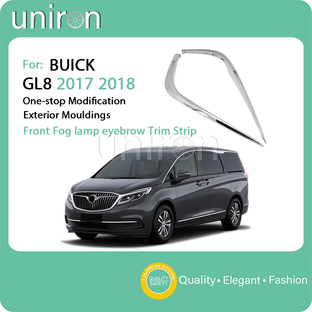 Uniron Car Exterior Parts Accessories Front Fog light Eyebrow Trim Fog Lamp Eyebrow Cover Frame Sticker ABS Chrome for BUICK GL8 Uniron Car Exterior Parts Accessories Front Fog light Eyebrow Trim Fog Lamp Eyebrow Cover Frame Sticker ABS Chrome for BUICK GL8