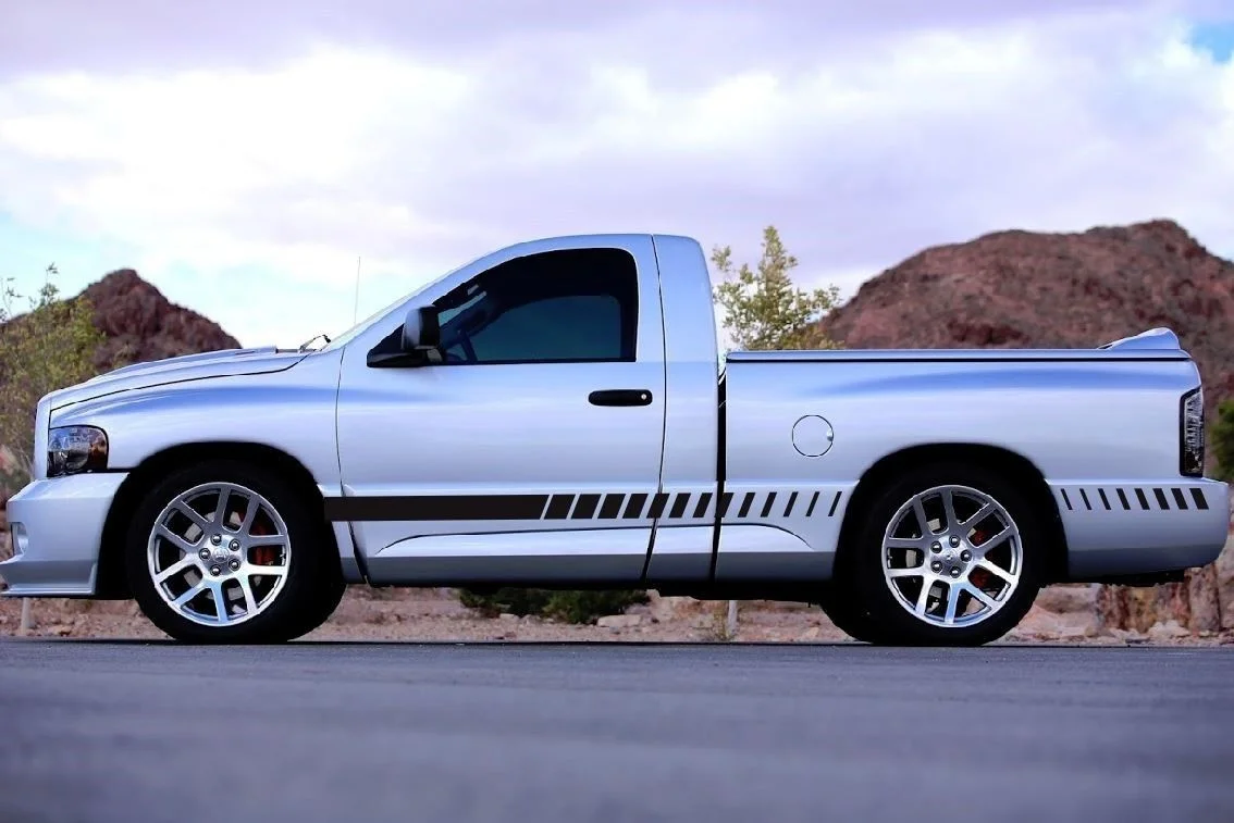 Для 1 комплекта/2 шт. Dodge Ram 1500 SRT 10 стробоскоп графика боковая полоса наклейка Hemi 3M