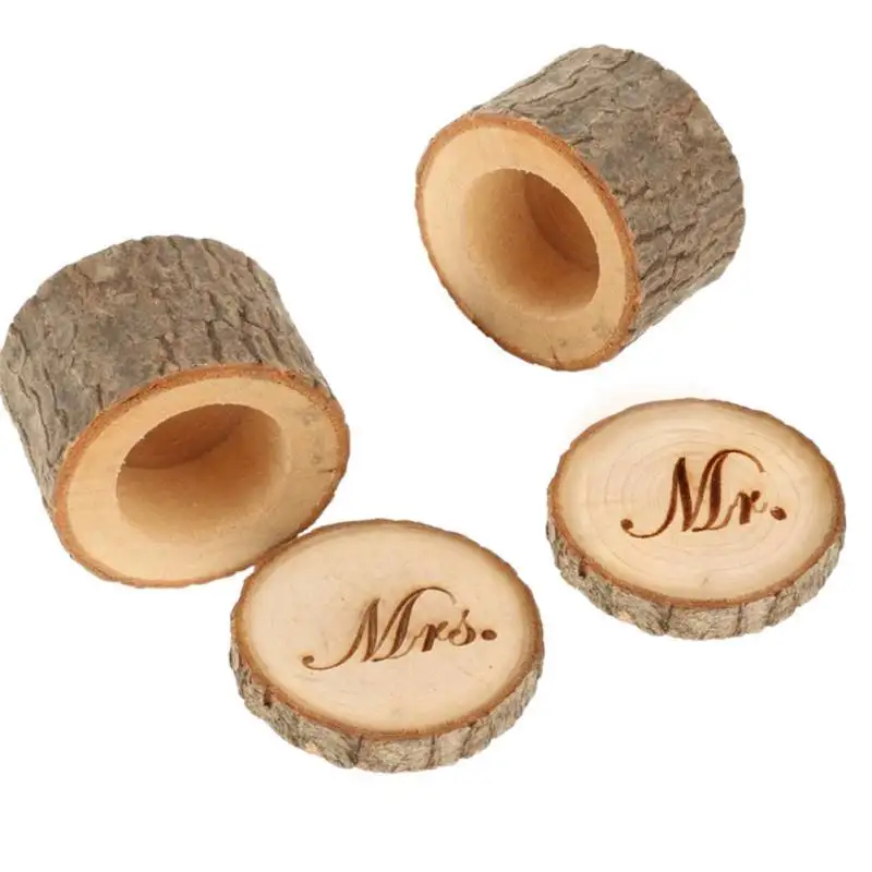 1 пара свадебных колец на День святого Валентина, деревянная коробка для несущей колец, свадебные кольца, держатель для подарков на день Святого Валентина, свадебные принадлежности - Цвет: Wooden