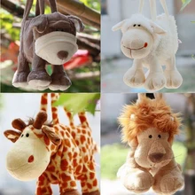 Plush little handbag 1pc nici forest monkey giraffe lion dog funny snacks bag children prize girl