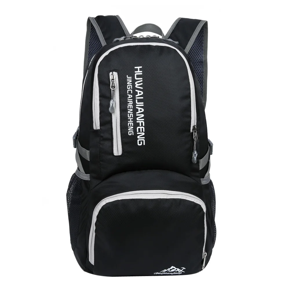

25L Folding City Sports Backpack Ultralight Waterproof Shoulder Bag Unisex Outdoor Hiking Climbing Travelling Camping Bags Black