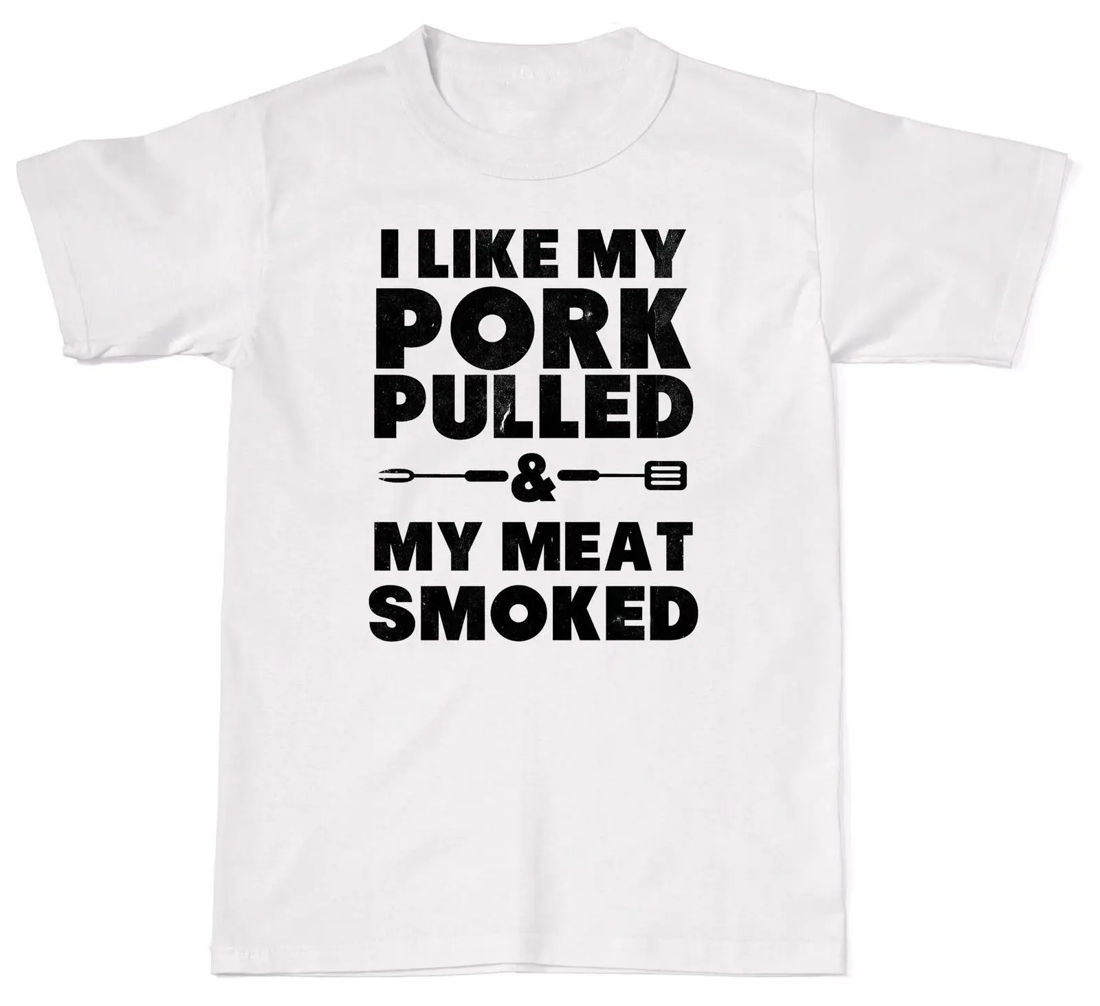 Мужская хлопковая футболка с круглым вырезом I Like My Pork Pull And Meat smokled BBQ летняя 2019 |
