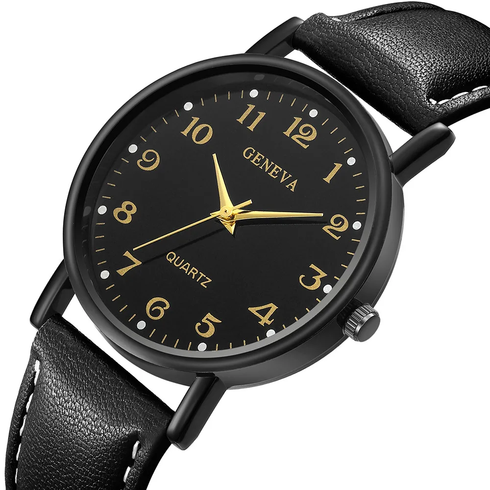 Прямая поставка Модные Geneva часы Женские Простые аналоговые кожаные кварцевые наручные часы Роскошные Брендовые женские часы и Ff