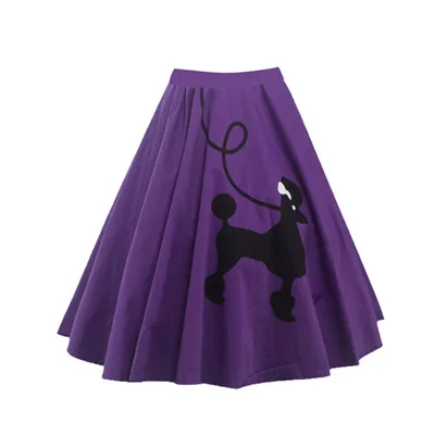 50s ретро винтажная юбка с высокой талией Pinup Цветочная юбка рокабилли большие летние юбки женская одежда размера плюс XXL - Цвет: 5