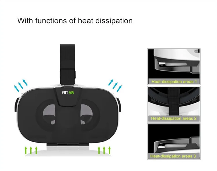 FIIT 2N VR очки гарнитура 3D коробка очки виртуальной реальности мобильный 3D видео шлем для 4,0-6,5 телефона+ Смарт Bluetooth контроллер