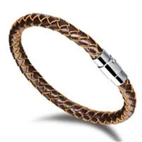2015-new-Hot-fashion-jewelry-men-s-bracelets-genuine-leather-Stainless-steel-Bracelet-man-Vintage-creative