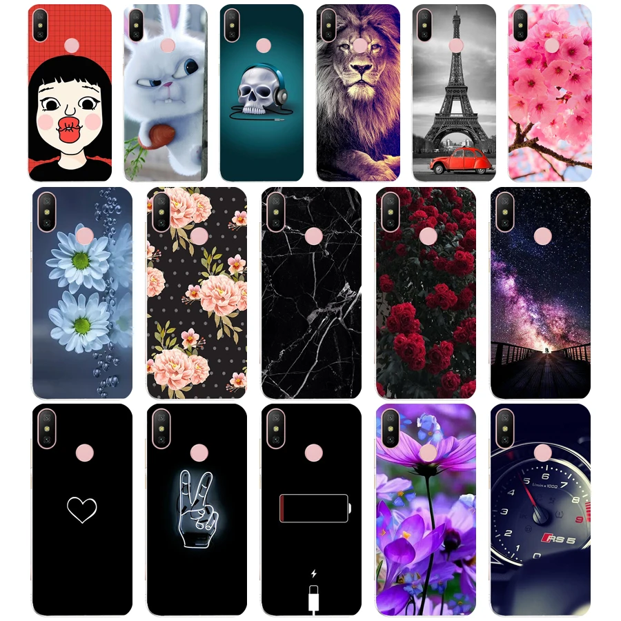C silicone Cover For Xiaomi MI A2 LITE Case Full Protection Soft tpu Back Phone Cases Xiomi bumper Coque | Мобильные телефоны и