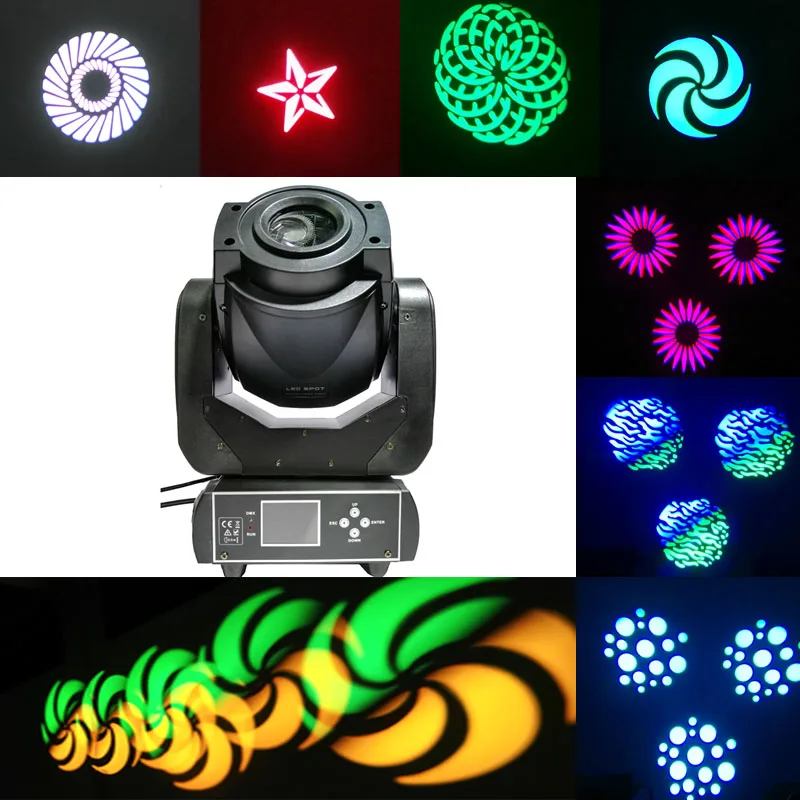 

LCD Display 3 Face Prism 90W Gobo Led Moving Head Spot Light DMX Controller 6/16 Channel Stage Lighting For Night Club DJ Party