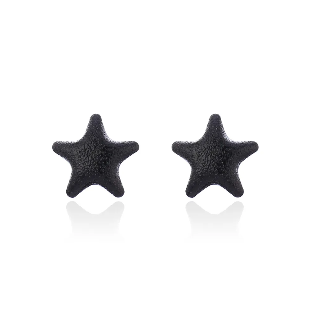 

Tiny Silver Gold Black Pentagram Earngs For Women Korean Small Piercing Stud Earrings fashion Jewelry Women pendientes za 2019