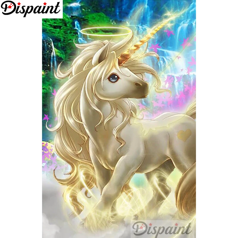 

Dispaint Full Square/Round Drill 5D DIY Diamond Painting "Animal unicorn" 3D Embroidery Cross Stitch Home Decor Gift A18481