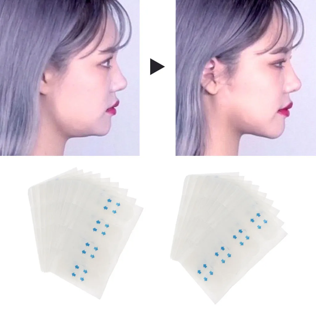 80Pcs Instant Invisible Thin Face Lifting Patches - Women V-Shape Face Lifting Sticker Makeup Tool, Waterproof & Sweat proof