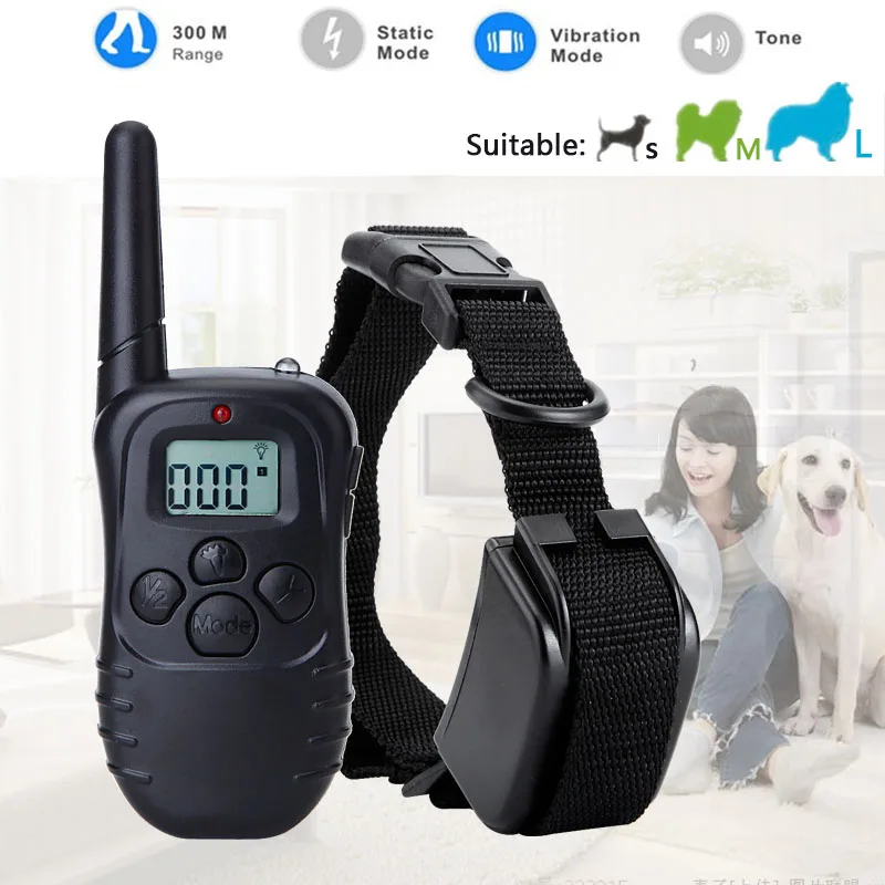 One Collar Pet Dog Training Collar Rechargeable Electric LCD 100LV Shock