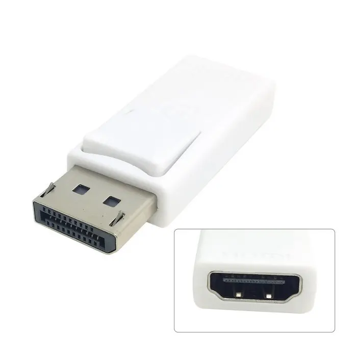 Новый DisplayPort DP папа к HDMI HDTV монитор видео аудио конвертер адаптер Белый |