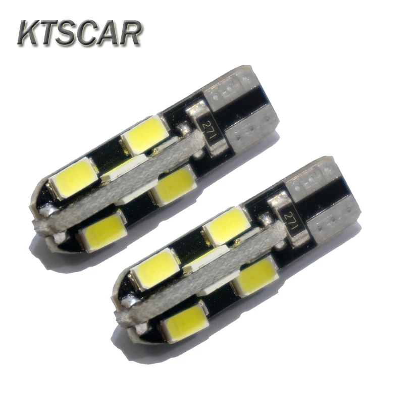 

KTSCAR 2PCS clearance lights Bulb Canbus Error Free T10 White 5730 5630 12 SMD LED 12V Side Wedge Light White Lamp Auto Bulb