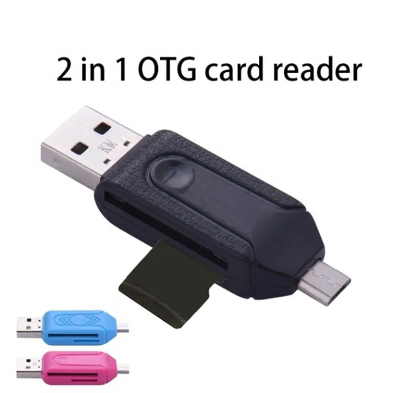 

Micro USB OTG Universal Card Reader Mobile Phone PC Card Readers (Without Card) micro sd card reader usb 2.0 color random