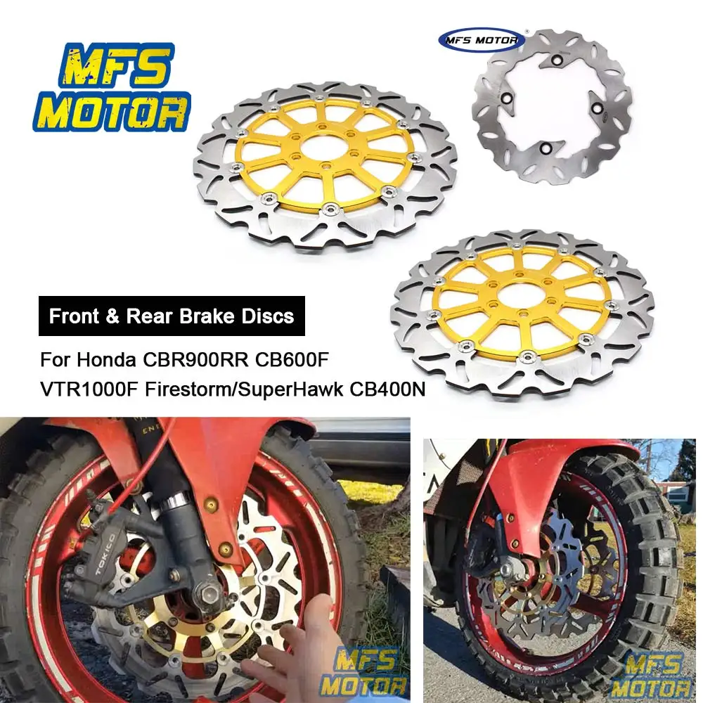 

For Honda CBR900RR CB600F VTR1000F Firestorm/SuperHawk CB400N CNC Front/Rear Brake Discs Motorcycle Floating Brake Disc Rotor