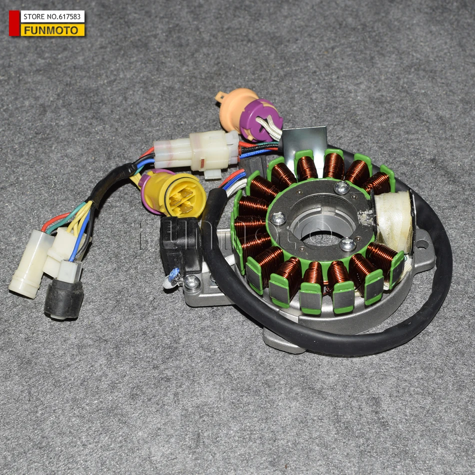 Magnetic Stator Suit JS250 ATV /JIANSHE 250-3/LONCIN 250-F ATV /PUMA 250QUAD Seven Cable Old Model With Transit Cable