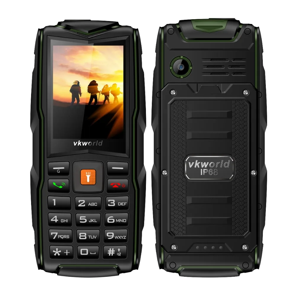 Vkworld New V3 IP68 Водонепроницаемый 3 сим карты ожидания мобильного телефона 2 4 дюймов