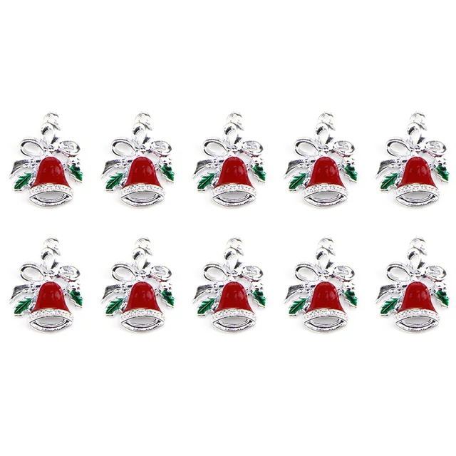 1pc christmas charms dripped oil bow knot bell enamel charms for jewelry making floating charm bracelet - Christmas Charms 1pc christmas charms dripped oil bow knot bell enamel charms for jewelry making floating charm bracelet - Christmas Charms