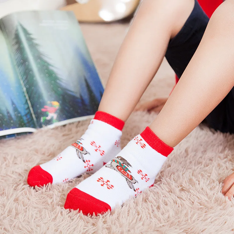 Детские рождественские носки; Детские Носки с рисунком Санты; плотные рождественские тематические подарки для малышей; носки с героями мультфильмов для папы; рождественские носки красного цвета на год