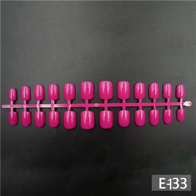 120 шт короткие накладные ногти полное покрытие стилет гроб поддельные ногти ABS искусственные Типсы украшения для ногтей для женщин - Цвет: 133 Rose Pink