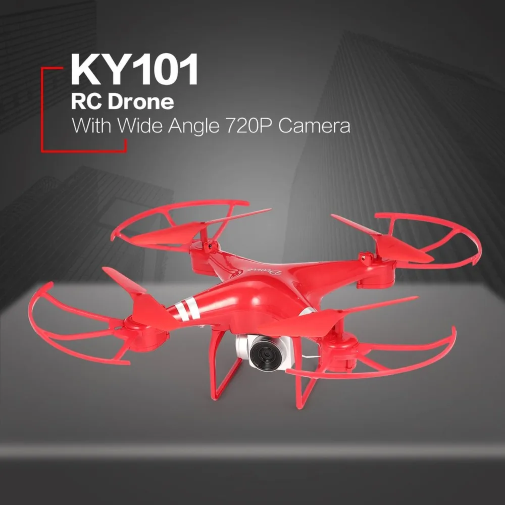 KY101 Wi Fi FPV системы широкий формат 720 P камера селфи RC Drone высота Удержание Headless режим 3D переворачивает 360 градусов один ключ возврата Quadcopter