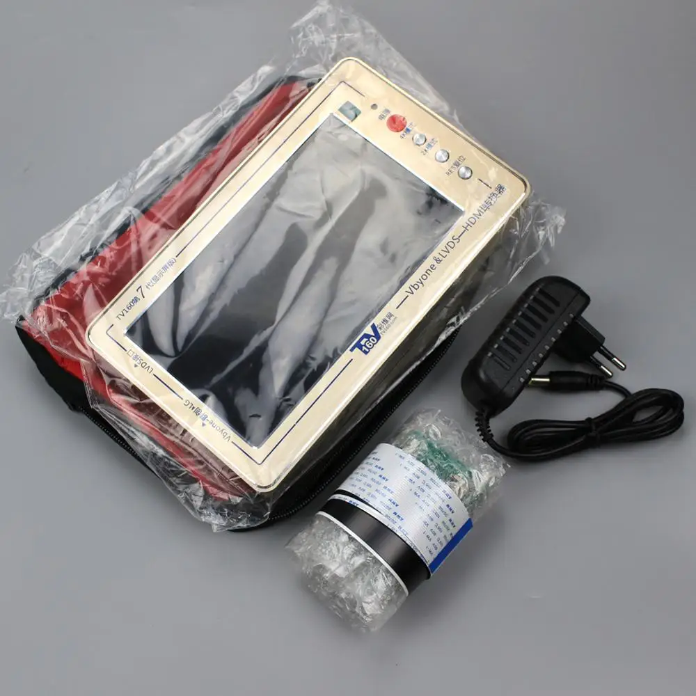  TKDMR TV160 7th TV Motherboard Tester Tools Vbyone&LVDS to HDMI Converter With Seven Adapter Plate 